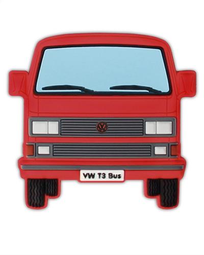 MAGNET AIMANTE CAOUTCHOUC VW T3 ROUGE  - VW COLLECTION