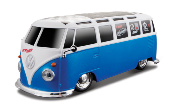 Voiture radiocommandée Bauer VW Bus Samba 1:24 blanc/bleu