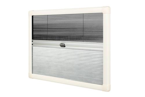 CADRE OCCULTANT ET MOUSTIQUAIRE Duo Plissé Rollo HORREX UCS 1800x1100 mm CREME