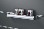 Support  pices argent 400x65x21mm, aluminium 
