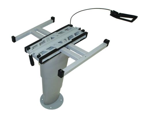 PIED DE TABLE TELESCOPIQUE 350-710mm, PLATEAU COULISSANT + PIED PIVOTANT PRIMERO CONFORT HVD
