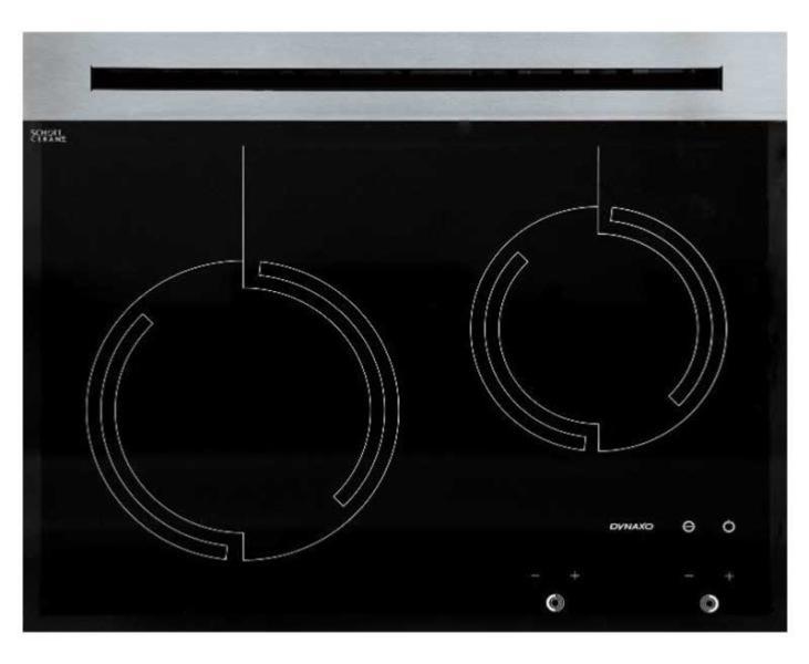 PLAQUE DE CUISSON VITROCERAMIQUE 2 FOYERS GAZ 30mb DYNAXO