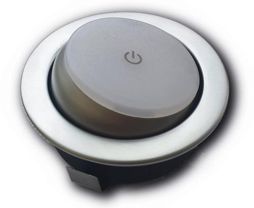 SPOT ENCASTRABLE ORIENTABLE A LED avec interrupteur TACTILE - 69mm