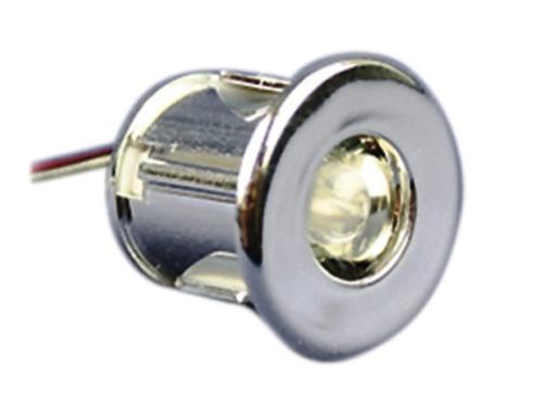 MINI SPOT LED 12V ENCASTRABLE LUMIERE BLANCHE chromé 0,06W 19mm
