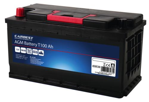 BATTERIE AUXILIAIRE AGM 100Ah T5 CARBEST- 353x175x190mm