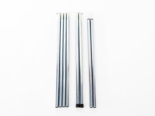 LOT DE 2 PIQUETS EN ACIER + MATERIEL DE TENSION - 196cm - Ø 16 mm 