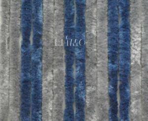RIDEAU CHENILLE ANTI INSECTES - Gris/Bleu- 56x205 cm