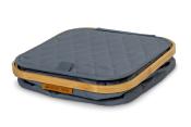 USTENSILO HOLIDAY TRAVEL - PANIER AVEC COUVERCLE PLIANT GRIS, 33x33xH37cm