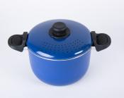 BATTERIE DE CUISINE ALUMINIUM BLEU/NOIR CAMP4 - 9 PIECES
