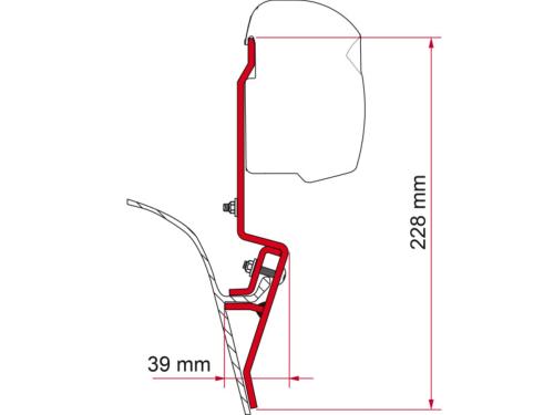 ADAPTATEUR STORE FIAMMA F43 / F45 pour VW T2 ou T3
