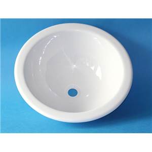 LAVABO ENCASTRABLE ROND EN PLASTIQUE BLANC Ø30 cm