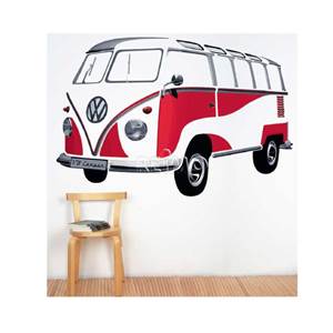 STICKER MURAL VW SAMBA 180X120cm = BUWT01 