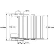 DOUBLE MARCHEPIED MOTORISE 12V THULE DOUBLE STEP V10 - 500mm 