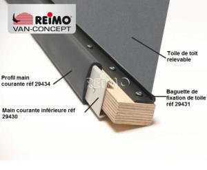 PROFIL DE FINITION MAIN COURANTE (gris) au mètre