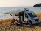 KIT STORE FIAMMA F80S 320 SPECIAL DUCATO L2H2 - BOITIER NOIR TOILE ROYAL GREY + ADAPTATEUR DUCATO