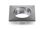 ROSETTE CARREE POUR PUSH LOCK MAXI POUR EPAISSEUR BOIS 19mm - CHROME BRILLANT