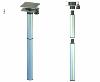 PIED DE TABLE 700mm DOUBLE PLATEAU PIVOTANT 360° ALUMINIUM