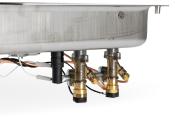 COMBINE EVIER GAUCHE+ 2 GAZ CARBEST 726x346x140mm, 30mbar, Piezo