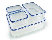 BOITES HERMETIQUES ALIMENTAIRE EMBOITABLE LOCK&LOCK - 4 botes (3,9l+1l+2x0,47l) 