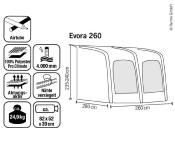 AUVENT GONFLABLE EVORA 260 PRO CLIMATE - hauteur 235 à 250cm 