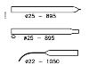 BARRE FAÎTIÈRE COURBÉE DE TOIT - ALU - 210 À 275cm - Ø25mm