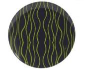 ASSIETTE PLATE 25cm MELAMINE GRIS & VERT CITRON - GIMEX