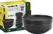 SET VAISSELLE GIGOGNE 6 en 1 - ODETTE NOIR pour 2 