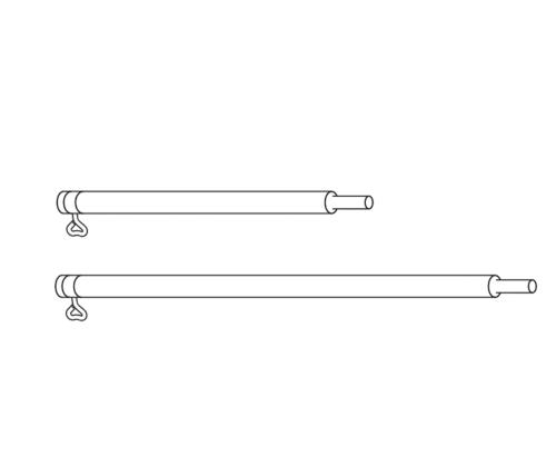 RALLONGE - ACIER 100CM -  Ø28MM - LOT DE 2 