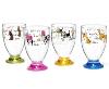 LOT DE 4 VERRES A EAU DÉCOR ANIMAUX charlie et ses amis - 200ml