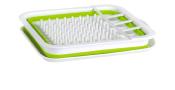 EGOUTTOIR PLIANT EN SILICONE VERT ET BLANC 37x31x6/13cm