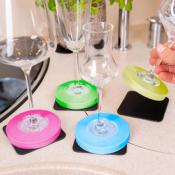 6 CAPUCHONS DE VERRE  PIED MAGNETIQUES NANO-GEL-PAD ARC-EN-CIEL SILWY