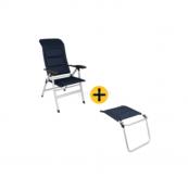 PROMO FAUTEUIL MAXI MESH MIDLAND BLEU NUIT + RALLONGE PIED