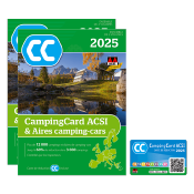 ACSI GUIDE CAMPING-CAR + AIRES DE CAMPING CAR + CARTE ACSI 2025