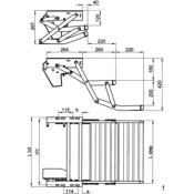 DOUBLE MARCHEPIED MOTORISE 12V LIPPERT SERIE L - 610mm