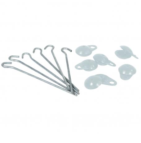 Oeillet de fixation au sol -  lot de 6 (oeillets + piquets)