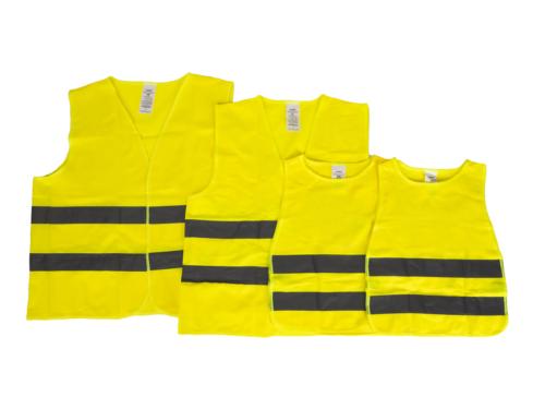 ENSEMBLE DE GILETS SECURITE POUR TOUTE LA FAMILLE - 2 ADULTES + 2 ENFANTS
