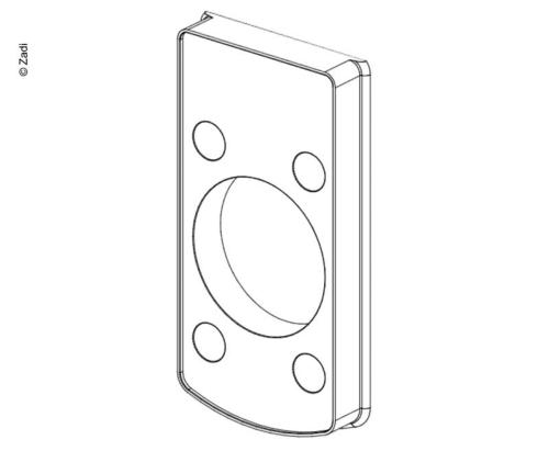 PLAQUE D'ECARTEMENT POUR SERRURE DE PORTE POUR EPAISSEUR DE PAROI 13MM