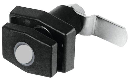 SERRURE PUSH LOCK RECTANGULAIRE NOIR ZADI SANS CYLINDRE 