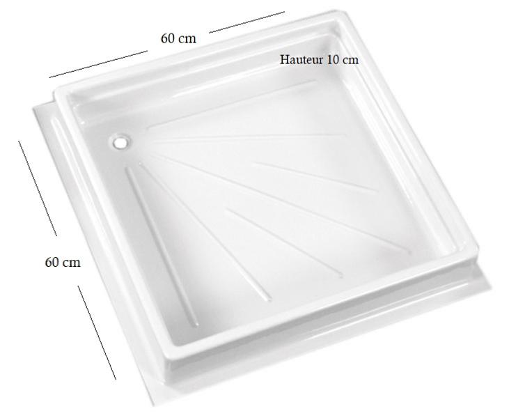 BAC À DOUCHE 60x60x10 cm