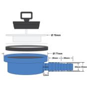 BONDE ÉCOULEMENT TYPE E POUR LAVABO CAN Ø55 mm pour tuyau Ø20/25mm