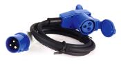 CABLE ADAPTATEUR 1.5m - 1 prise CEE MALE et 1 Schuko/1 CEE femelle