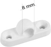 OEILLET DE PAROI HORIZONTAL PLASTIQUE BLANC - 5 PIECES