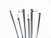 PIQUET TELESCOPIQUE 3 SEGMENTS EN ACIER 180-220cm, Ø22/19mm - lot de 2 piquets