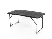 TABLE PLIANTE EASY WOOD 120x60cm BLACK - RÉGLABLE EN HAUTEUR 