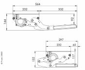 MARCHEPIED ELECTRIQUE 12V LIPPERT/PROJECT 2000 serie S avec mouvement basculant-Lag. 695 mm