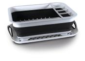 EGOUTTOIR PLIANT EN SILICONE GRIS ET BLANC 37x31x6/13cm