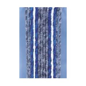 RIDEAU CHENILLE ANTI INSECTES - Gris/Bleu/Blanc- 56x185 cm