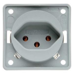 PRISE 230 V NORMES SUISSE BERKER INTEGRO - GRIS CLAIR