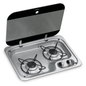 PLAN CUISSON 2 FEUX + COUVERCLE DOMETIC HBG 2335 - 460x335mm