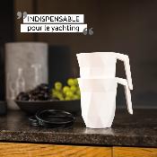 1 TASSE A CAFE PLASTIQUE 350ml SILWY® AVEC NANO-GEL-PADS MAGNETIQUE